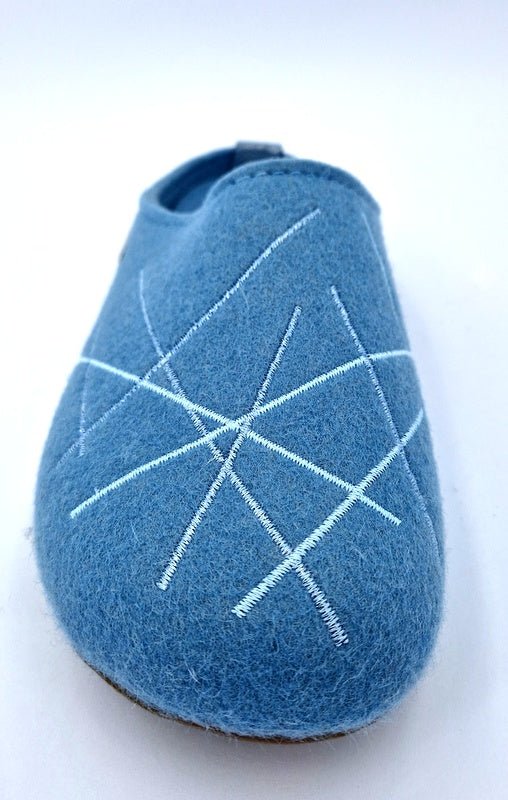 Haflinger Hausschuhe Everest Raya bleu Damen - Winzer Gesunde Schuhe