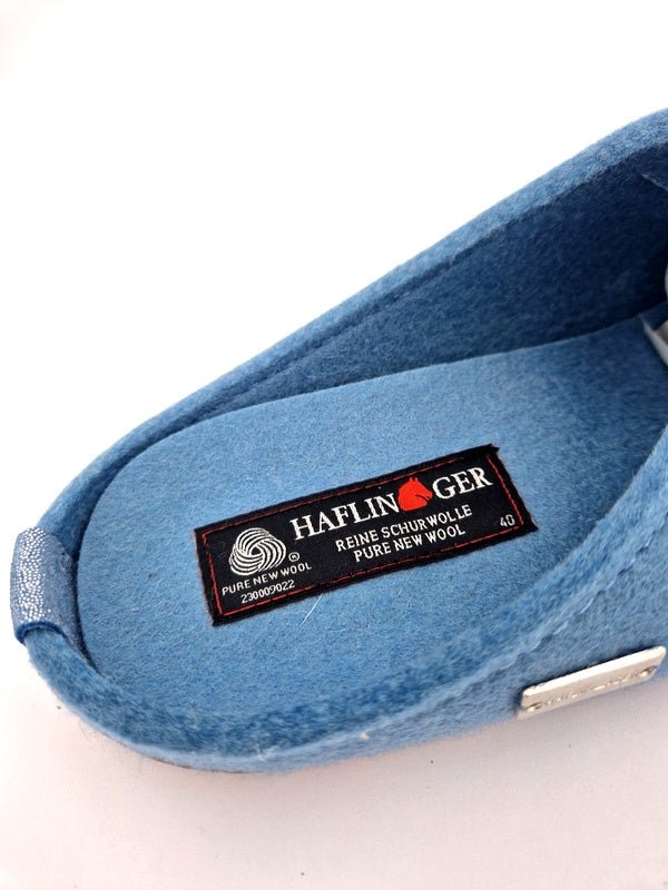 Haflinger Hausschuhe Everest Raya bleu Damen - Winzer Gesunde Schuhe