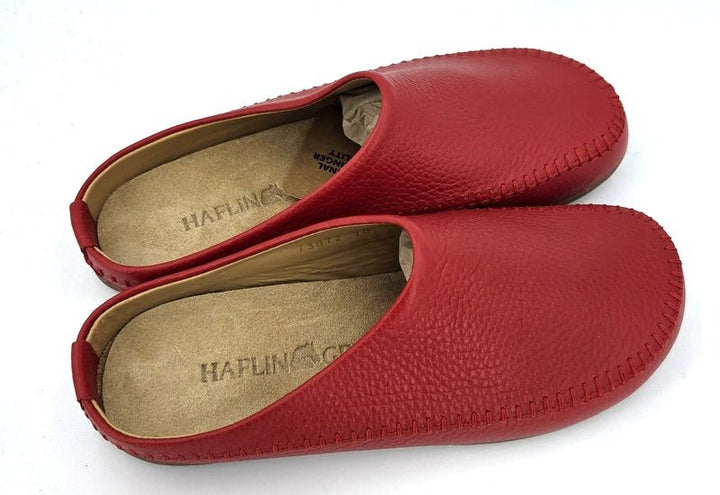 Haflinger Hausschuhe Leder Everest Softi paprika - Winzer Gesunde Schuhe
