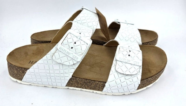 Haflinger Pantolette Bio Andrea weiß intreccio - Winzer Gesunde Schuhe