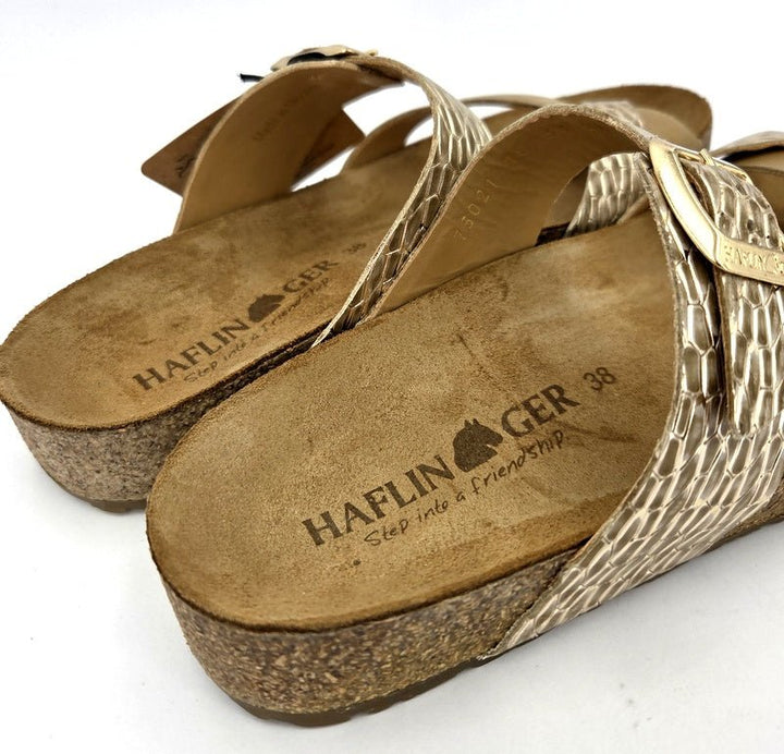 Haflinger Pantolette Bio Juno gold - Winzer Gesunde Schuhe
