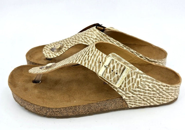 Haflinger Pantolette Bio Memphis gold - Winzer Gesunde Schuhe