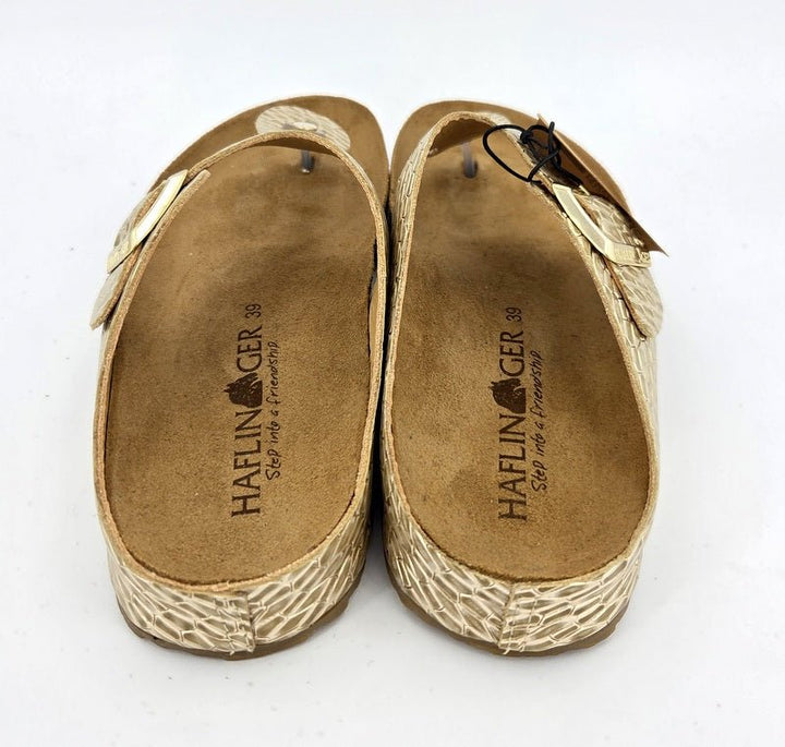 Haflinger Pantolette Bio Memphis gold - Winzer Gesunde Schuhe