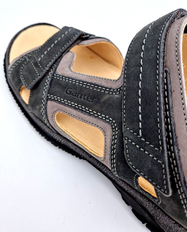Ganter Sandalette Herren Giovanni darkgrey/ graphit - Winzer Gesunde Schuhe