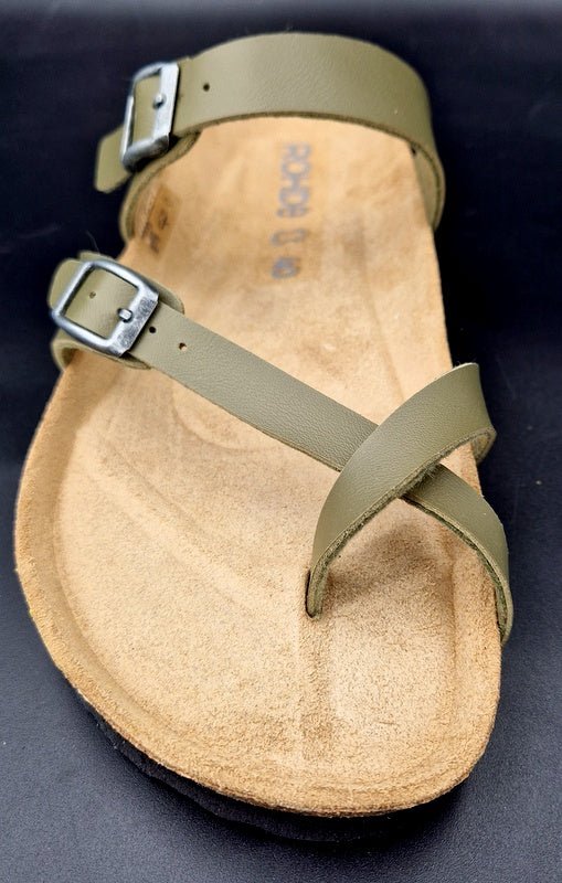 Rohde Zehentrenner Damen olive - Winzer Gesunde Schuhe