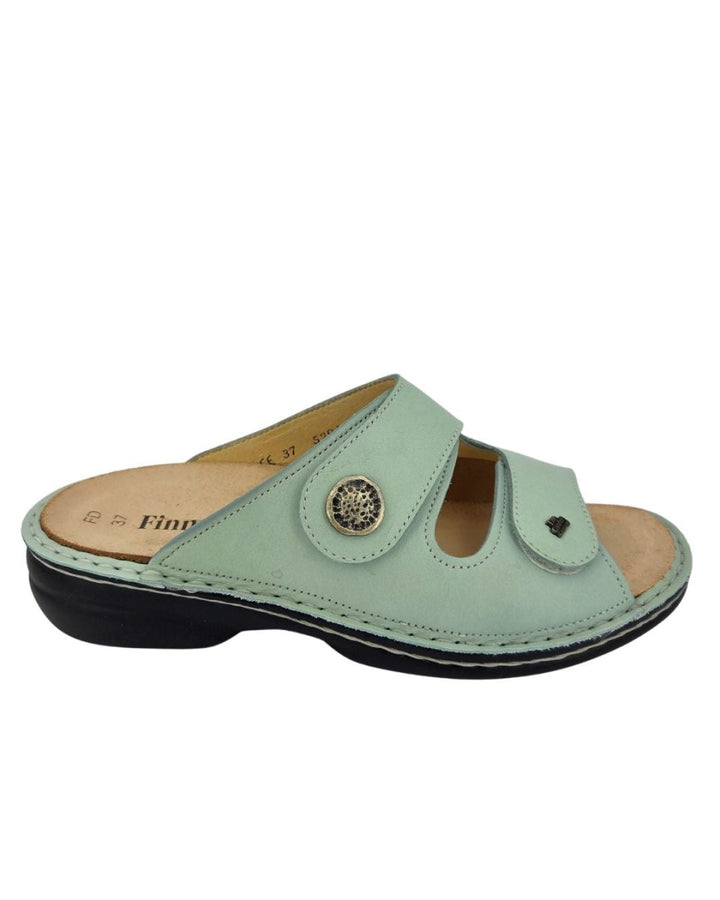 FinnComfort Pantolette Zeno Stretch mint Damen - Winzer Gesunde Schuhe