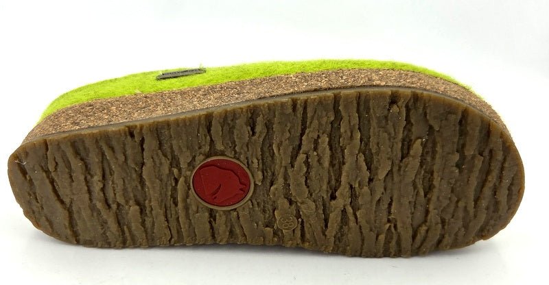 Haflinger Hausschuhe Grizzly Rübli canarygreen - Winzer Gesunde Schuhe