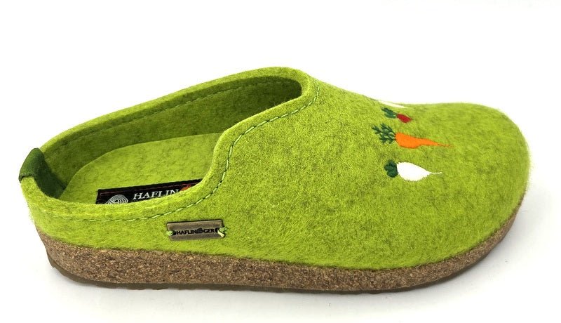 Haflinger Hausschuhe Grizzly Rübli canarygreen - Winzer Gesunde Schuhe