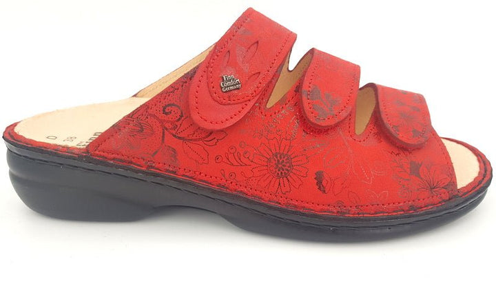 FinnComfort Pantolette Kos RED - Winzer Gesunde Schuhe