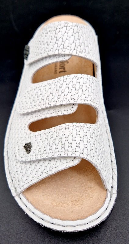 FinnComfort Pantolette Menorca Lotus weiß - Winzer Gesunde Schuhe