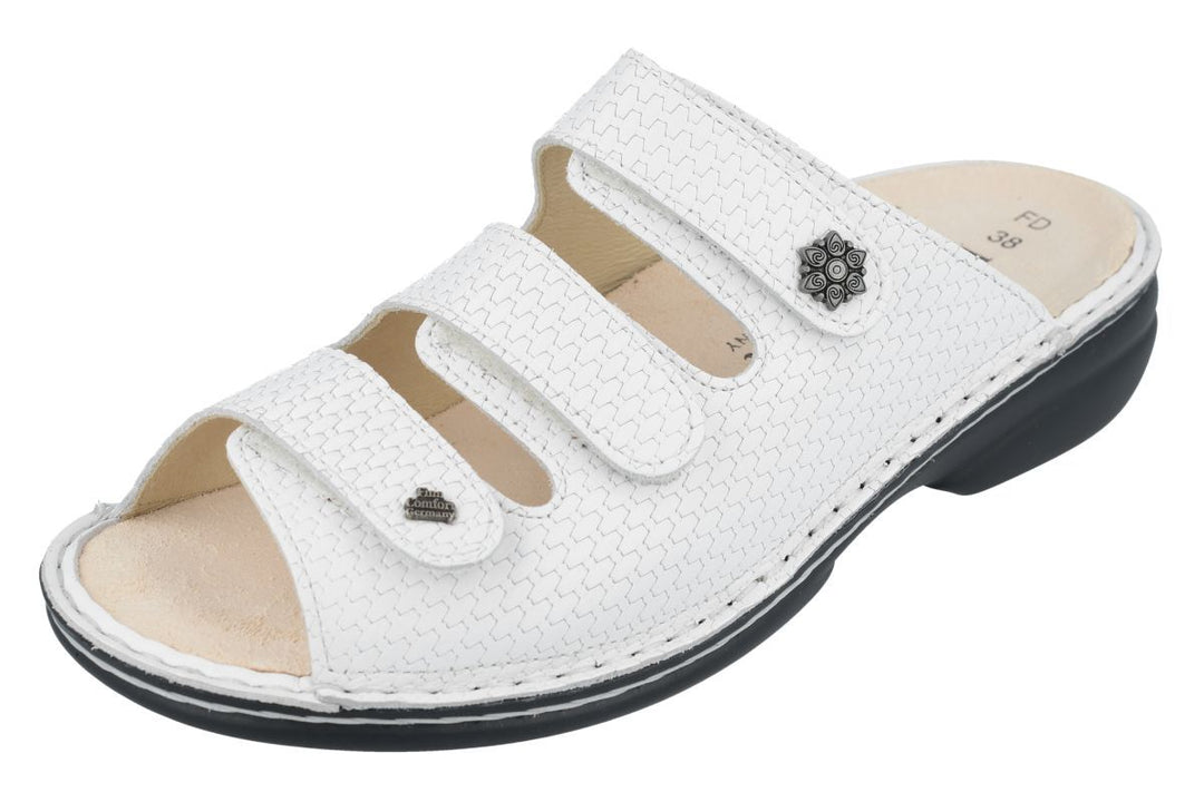 FinnComfort Pantolette Menorca Lotus weiß - Winzer Gesunde Schuhe