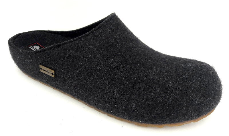Haflinger Hausschuhe Grizzly Michel graphit - Winzer Gesunde Schuhe