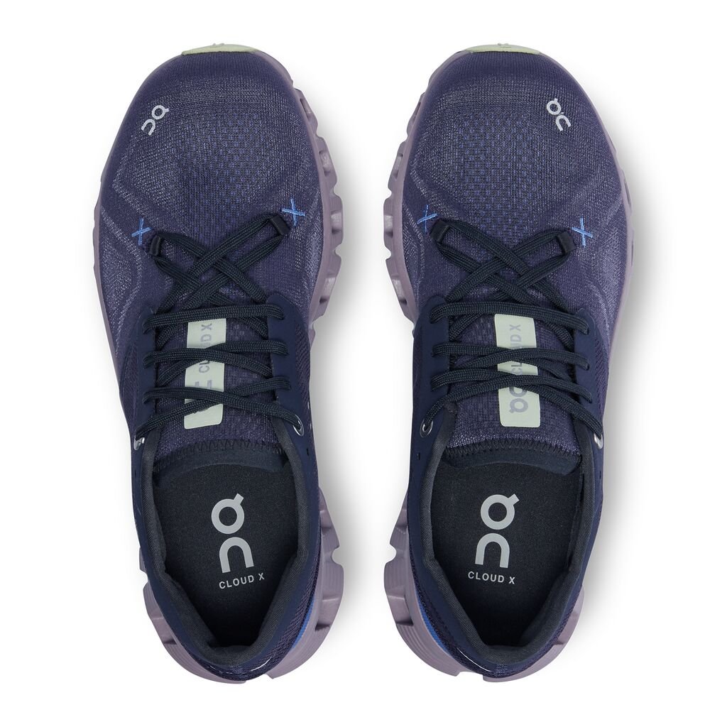 On Running Cloud X 3.0 Midnight/Heron Damen - Winzer Gesunde Schuhe