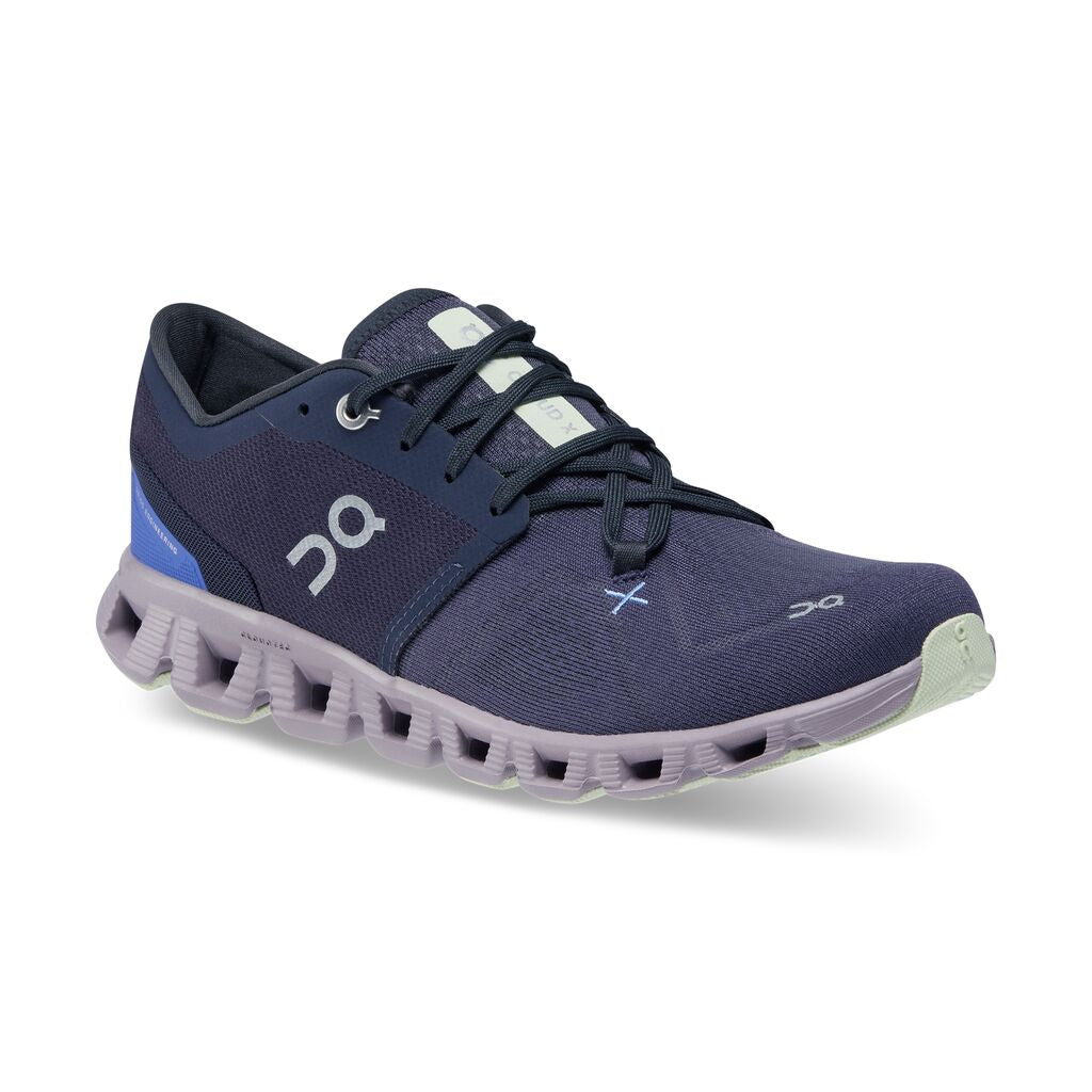 On Running Cloud X 3.0 Midnight/Heron Damen - Winzer Gesunde Schuhe