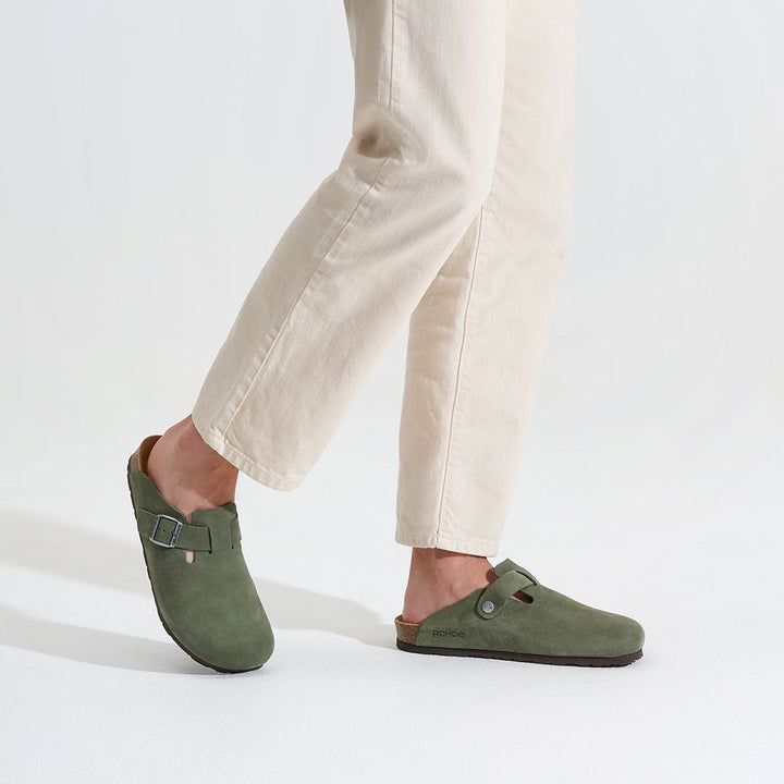 Rohde Pantolette Herren olive - Winzer Gesunde Schuhe