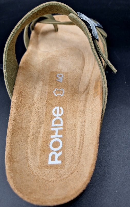 Rohde Zehentrenner Damen olive - Winzer Gesunde Schuhe