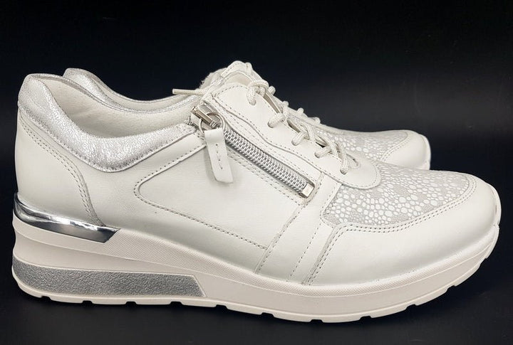 Waldläufer Halbschuh H-Clara weiß-cement - Winzer Gesunde Schuhe